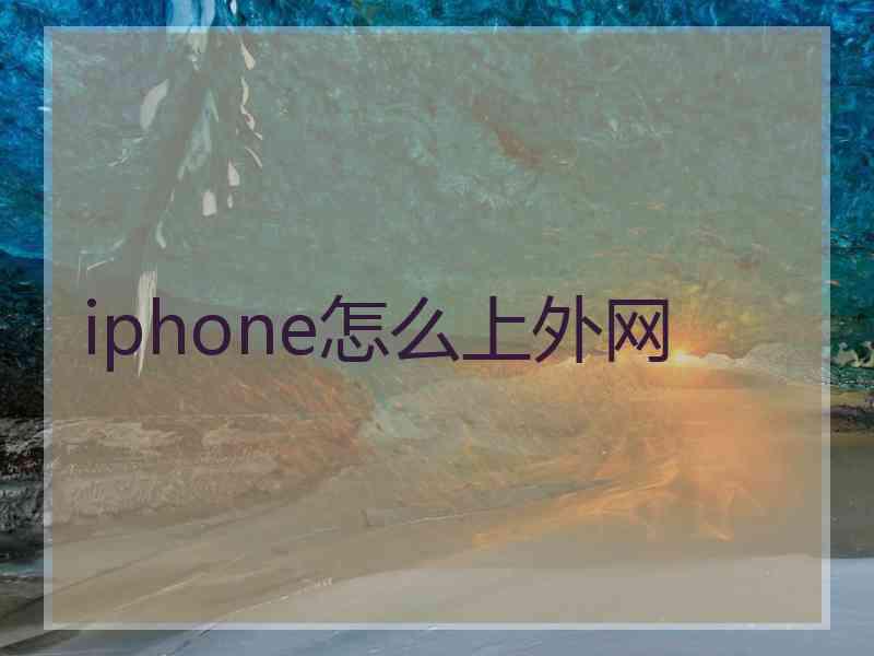 iphone怎么上外网